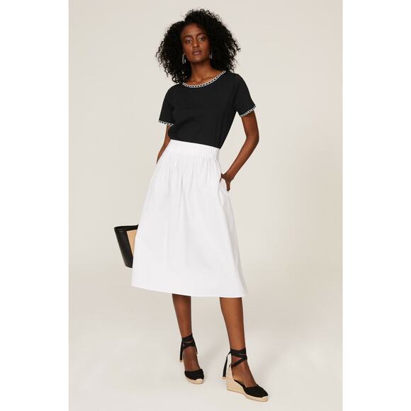 L.K. Bennett Tops - L.K. Bennett Adalyn Black Short Sleeve Boxy Crewneck Knit Top Size XL